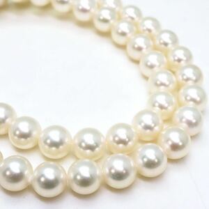 美品!!大珠!!＊TASAKI(田崎真珠)アコヤ本真珠ネックレス＊j 43.4g 43.5cm 8.0~8.5mm パール あこや pearl necklace jewelry silver EF0/EF0