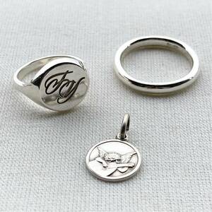 SIGNET RING ROUND FACE / STERLING SILVER 925 900 950 / シグネットリング 印台リング ラウンド クラシック 英国 ヴィンテージ