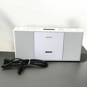 ●J SONY CDラジオ ソニー ZS-E30 FM/AM/ワイドFM対応 ホワイトラジオ CD ソニー ホワイト 通電のみ確認済み