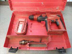 中古☆HILTI24V充電式ロータリーハンマドリル　ケース・アタッチメントチャック　TE２-A　※動作確認済・現状品