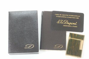 S.T.Dupont デュポン ライター ガスライター ブラウン柄×ゴールドカラー 喫煙具 喫煙グッズ ジャンク 1549-HA①