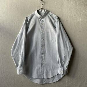 80s ISSEY MIYAKE バンドカラー シャツ / M コットン ストライプ ビンテージ アーカイブ im product 90s T4-02078-1638 sale