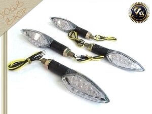 15連 LED ウィンカー4個 バイク GPZ400/ZRX400/Z400GP/KLX/W400