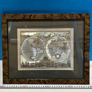 両半球地球儀　NOVA TOTIVS TERRARVM GEOGRAPHICA AC HYDROGRAPHICA TABVLA インテリア 絵画 額装 美術品 壁掛け 高級　