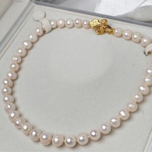 綺麗天然無調色本真珠ネックレス11mm 42cm パールネックレス necklace 大珠 pearl