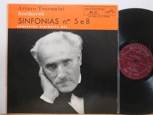 LP★トスカニー ARTURO TOSCANINI ,BEETHOVEN / Sinfonias N.os 5 e 8 (レア!RCA溝ありBRAZILブラジル盤)