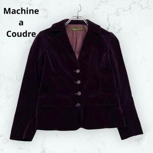 ＊Machine a Coudre＊ベロアテーラードジャケット ボルドー フリー