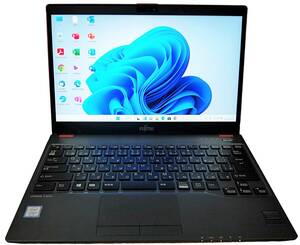 ■驚速 FUJITSU LIFEBOOK U938/S i5-7300U 2.6Gx4+8GB+SSD512GB 13インチノートPC Windows11/Office2021Pro/WEBカメラ/ D042925