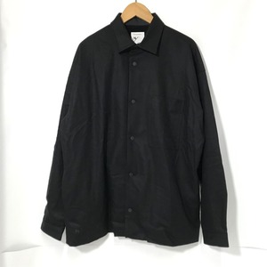 NEUTRALWORKS シーピーオーシャツ CPO SHIRTS KSU33340 ウールシャツ アウター Lサイズ ブラック ニュートラルワークス トップス A11516◆