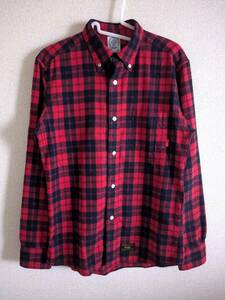 美品　Sサイズ　長袖シャツ　Tartan LS (2014 A/W)　ネルシャツ　チェック　ブラック　レッド　希少　レア　Wtaps　ダブルタップス