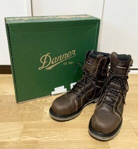 美品☆[DANNER] 12534 STEEL YARD 8 フルグレインレザー スチールトゥ ワークブーツ 11EE 29cm ブラウン ダナー