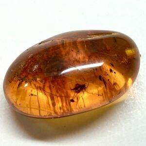 虫入り!!☆天然本琥珀 20ct☆O約28.0×19.2mm ルース 裸石 アンバー amber 宝石 ジュエリー 