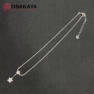 中古美品 SWAROVSKI クリスタルネックレス GP メッキ スター シルバー スワロフスキー アクセサリー 小物 レディース 女性 ペンダント 星