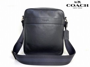 極美品★送料無料★ コーチ メンズ COACH スムース レザー フライトバッグ ショルダー バッグ ブラック