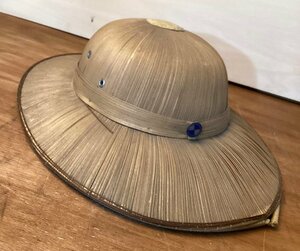 TT-824 ■送料込■ 探検帽 麦わら帽子 防暑帽 帽子 キャップ ハット アンティーク サイズ 55cm 237g /くGOら