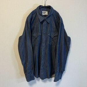 エンジニアードガーメンツ Engineered Garments /ウエスタンシャツ /長袖シャツ /デニム /インディゴ /米国製 /サイズL