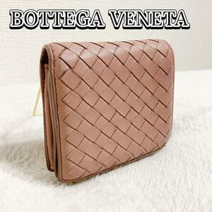 BOTTEGA VENETA ボッテガヴェネタ 二つ折り財布 ピンク