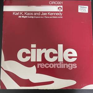 Karl K, Kaos & Jae Kennedy - All Night Long / Circle Recordings CIRC001 ドラムンベース,ドラムン,Drum&Bass,Drum