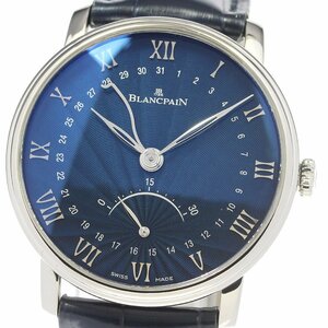 ブランパン Blancpain 6653Q-1529-55B ヴィルレ ウルトラスリム K18WG レトログラード 自動巻き メンズ 良品 保証書付き_800663