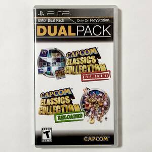 PSP 北米版 カプコン クラシックス コレクション DUAL PACK 箱説付き 動作確認済み Capcom Classics Collection Dual Pack CIB Tested