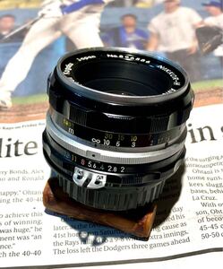 【美品・光学系OK】ニコン NIKON ニッコール NIKKOR-H Auto 50mm f2 Ai純正改造 大文字F メタルフード付