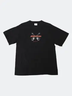 【即発】美品　プリント　半袖Tシャツ　L　ブラック　ロック　5256