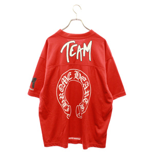 CHROME HEARTS クロムハーツ MATTY BOY PPO FORM TEAM MESH WARM UP JERSEY TEE マッティボーイ メッシュ半袖Tシャツ レッド