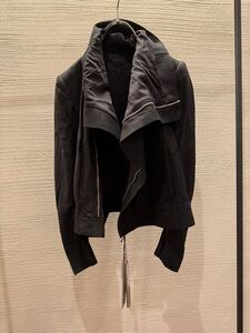 rick owens biker ジャケット レザー　ドレープ　変形　ギミック