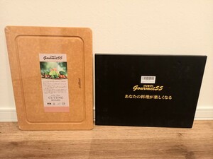 gourmet55 プレミアまな板 GSN03 KANGA トレー プレート 木製 敷板 皿 飾り台 保管 未使用 k069