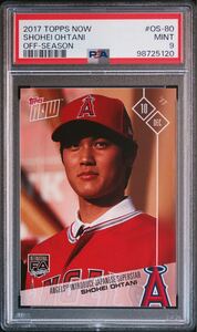 PSA 9 ドジャース　大谷翔平 MLB ルーキーカード RC 2017 TOPPS NOW SHOHEI OHTANI OFF-SEASON OS-80 入団会見 エンゼルス　二刀流