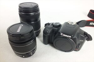 ★ 1円スタート ★ Canon キャノン EOS KISS DIGITAL X2 デジタル一眼レフ18-55mm 1:3.5-5.6 IS 55-250mm 1:4-5.6 IS 中古 241201N3675