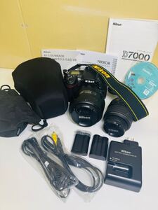 Nikon ニコン D7000 AF-S DX NIKKOR 18-200mm 18-55mm カメラ レンズ バッテリー ケース 取扱説明書 一式 セット