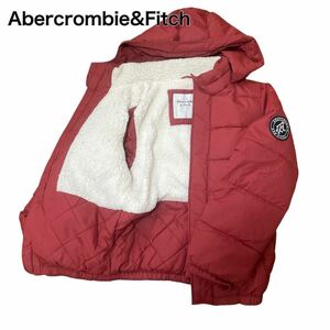 Abercrombie&Fitchアバクロビー&フィッチ ダウンジャケット オレンジ L 裏ボア 