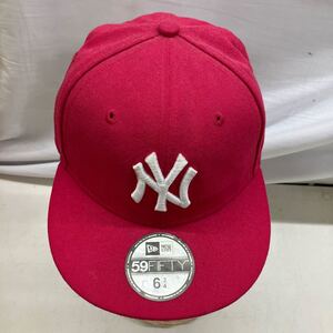 71⑤●51212-16 ニューエラ NEWERA キャップ 帽子 ニューヨークヤンキース NY ピンク 中古品