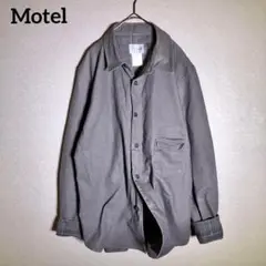 1349 Motel モーテル　コットンシャツジャケット　厚手　日本製　グレー