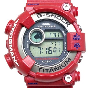 極美品 箱付 G-SHOCK DW-8201GF-4 FROGMAN フロッグマン 赤蛙 メタリックレッド パール塗装 潜水蛙EL 2001年3月発売 【ITUWGHE93J36】