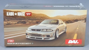 即決！ KAIDO★HOUSE xトゥルースケール ミニGT 1/64 ニッサン スカイライン GT-R R33 DAI33 V1 銀 右ハンドル 097 新品・未開封品