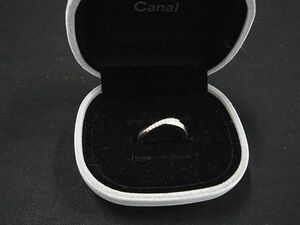 Canal 4℃ カナルヨンドシー SV925 ラインストーン リング 指輪 アクセサリー 約14号 シルバー系 DE9477