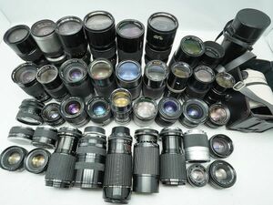 ★MFレンズなど★PETRI/RICOH/FUJI/OLYMPUS/KOMURA/SUN/TAMRON/ 等 計:40点まとめ【ジャンク品】30667