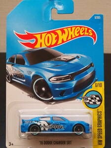 ホットウィール 15 DODGE CHARGER SRT MOPER 青 ダッジ チャージャー ミニカー MUSCLE CAR DRIFT マッスルカー モパー × HOT WHeeL コラボ