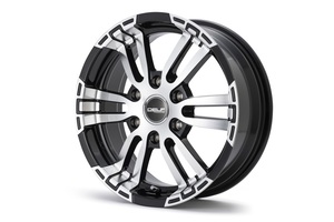 ハイエース FLEX DELF-02 17x6.5 +38 ブラックポリッシュ GOODYEAR NASCAR 215/60R17 200系 17インチ フレックス