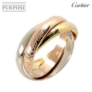 カルティエ Cartier トリニティ MM #50 リング K18 YG WG PG 3連 スリーゴールド 3カラー 750 指輪 Trinity Ring 90231608