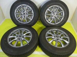 [ダンロップ　WAREN] 185/70R14 14x5.5J +42 4穴 PCD100 中古 ホイールセット 2022年 4本 ノーマル【送料無料】AOM-K1825 青森