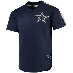 USA限定!! 【2XL】MITCHELL&NESS ミッチェル&ネス 正規品 NFL ダラス カウボーイズ Cowboys Vネック メッシュシャツ ユニフォーム アメフト