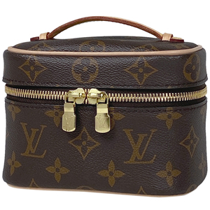 ルイ・ヴィトン Louis Vuitton ニース ナノ コスメ メイク 化粧ポーチ モノグラム ブラウン M44936 レディース 【中古】