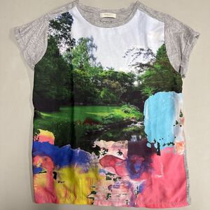 Paul Smith PAUL ポール スミス 日本製 レディース Tシャツ MADE IN JAPAN Mサイズ 半袖 グレー 