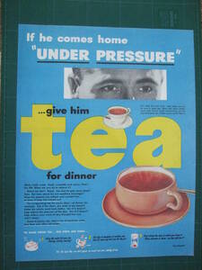 i即決【mid-century advertising/LIFE/POST/広告209】TEA/紅茶/お茶/1950年/ミッドセンチュリー/アメリカンカルチャー