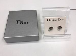 Christian Dior ロゴ イヤリング 丸 シルバーカラー クリスチャンディオール SS-213530