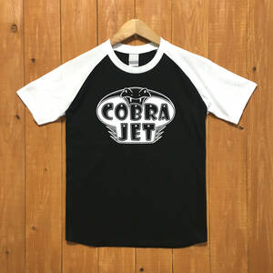 ■ COBRA JET ラグランTシャツ■Sサイズ（ブラックxホワイト） FORD MUSTANG フォード　マスタング