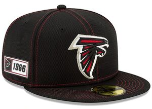 【7.1/2】 限定 100周年記念モデル NEWERA ニューエラ Falcons アトランタ ファルコンズ 黒 59Fifty キャップ 帽子 NFL アメフト USA正規品